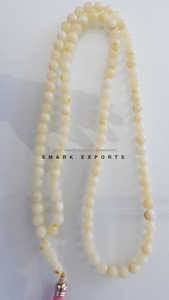 Resina de ámbar blanco Tasbih Misbah Subha cuentas de oración islámica 33 cuentas redondas musulmán Zikr Dhikr Tasbeeh Rosario para regalo y Namaz - Product Image 5