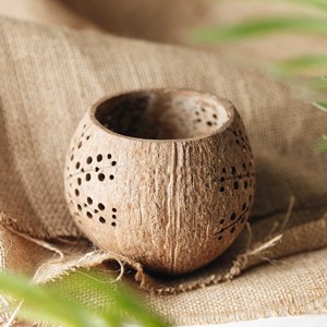 Portavelas artesanales de coco, accesorios de decoración para bodas y fiestas, soportes para velas de té al precio más bajo - Product Image 4