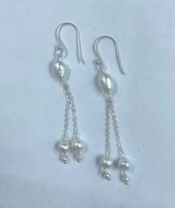 Elegant Natural <b>Pearl</b> Earrings Freshwater <b>Pearl</b> <b>Jewelry</b> Fashion Dangle Accessories Wholesale for Women - Product Image 5