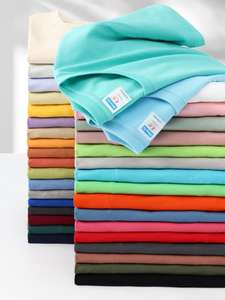 T-shirt personnalisé 200g, votre propre marque, mode décontractée, col rond, manches courtes, broderie, luxe, doux, t-shirts de sport pour hommes - Product Image 2