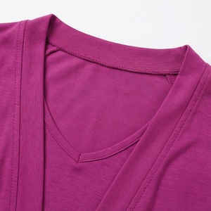 Conjunto de 2 Piezas para Mujer, Tejido, Color Sólido, Casual, Holgado, Top de Manga Larga y Pantalones, Cuello en V, Largo Completo, para Todas las Temporadas - Product Image 4