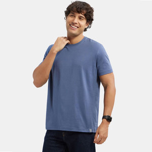 T-shirt col rond en coton peigné 100% bleu sarcelle pour homme – Style décontracté premium, coupe confortable, idéal pour l'été – Plusieurs modèles disponibles - Product Image 1