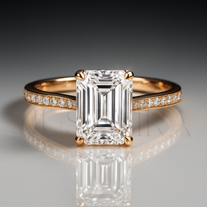 925 <b>Silver</b> Most Selling <b>Emerald</b> Cut Diamond <b>Ring</b> Pave Settings for Everyday Wear Office Use and Elegant Styling Gift For Her - Product Image 4