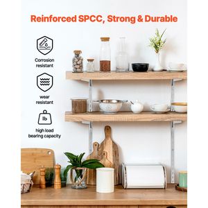 Confezione da 10: Sistema di scaffalature a parete verticale per carichi pesanti da 39 pollici con 40 viti e binari per scaffali a scanalatura singola - Product Image 3