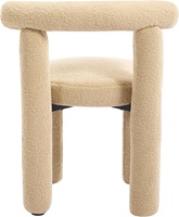 Silla de comedor Sherpa moderna sin brazos tapizada Boucle silla de cocina respaldos sillas cómodas sala de estar