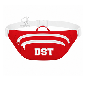 Delta | Sigma | Theta Sorority Fanny Pack <b>Red</b> White Women's Waist Bag With Zipper Pockets Adjustable Strap Travel <b>Belt</b> Bag - Product Image 1