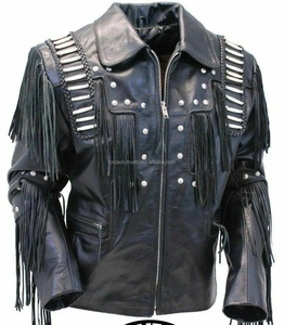 Chaqueta de Cuero Vaquero con Flecos Estilo Western para Hombre, Personalizable, para Invierno y Festivales, Estilo Hip Hop Urbano - Product Image 5