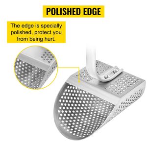 Pala da Spiaggia in Acciaio Inox con Foro da 10 MM per Metal Detector, Paletta da Sabbia da 10 Pollici con Accessorio per Rilevatore - Product Image 6