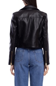2026 New Design Fashion Customized Women Leather Jacket Fashion Coat Motorcycle Leather Jacket Fashion Leather Jacket - Product Image 3