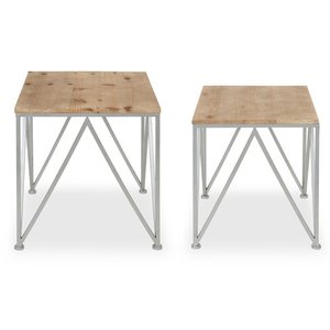 Modern Compact Metal Nesting <b>Tables</b> Set with Durable Top <b>Space</b> <b>Saving</b> Coffee <b>Table</b> Set for Small Apartments - Product Image 1