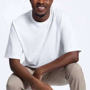 Oversized Men's Tee 280 GSM 100% Cotton Streetwear <b>Drop</b> Shoulders with Logo Printed on Chest and <b>Back</b> - Product Image 3