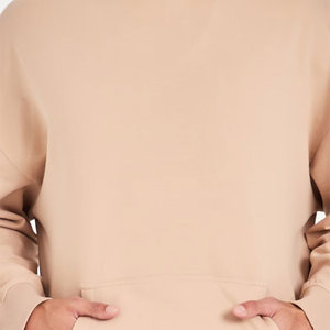 Top Quality Adult Men's Hoodies White Color Full Sleeve Pullover Street Ware Hoodies Custom Men's Hoodies - Product Image 2