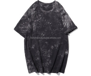 เสื้อยืดคอกลมผ้าฝ้ายทรงโอเวอร์ไซส์แบบยูนิเซ็กซ์ กางเกงขาสั้น น้ำหนักมาก แห้งเร็ว ดีไซน์ขาดๆ แบบสปอร์ต สไตล์ไฮสตรีท 180 กรัม - Product Image 1