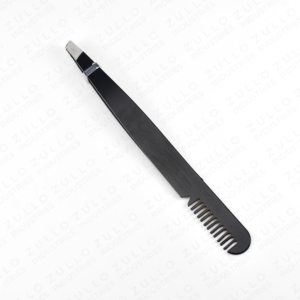 3 Piece Professional Stainless Steel Eyebrow Tools <b>Set</b> Slanted Tweezers <b>Razor</b> Comb Precision Grooming Beauty Kit - Product Image 3