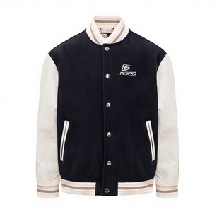 Blouson universitaire homme tendance, personnalisable avec logo, style baseball, coupe droite, mode hiver, streetwear, séchage rapide, respirant - Product Image 1