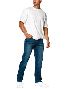 Pantalon en jean personnalisé, noir délavé, nouvelle mode, style hip-hop, déchiré, coupe large empilée pour homme - Product Image 3