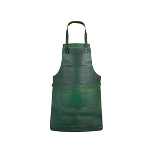 Delantal Clásico de Cuero Verde con Bolsillos Delanteros para Cocinar a Diario, Diseño Duradero - Product Image 1