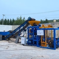 Machine semi-automatique QT4-24 pour la fabrication de blocs creux en béton, petite machine manuelle pour la fabrication de briques de pavage emboîtables