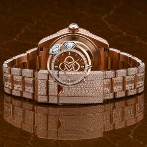 Reloj de Hombre de Alta Gama con Diamantes de Moissanita y Cuarzo, Piedras VVS, Completamente Adornado, Edición Limitada de Lujo, Correa de Acero Inoxidable - Product Image 4
