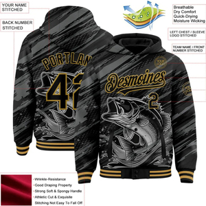 เสื้อฮู้ดดี้ตกปลาผู้ชายแบบกำหนดเองพร้อมลายพิมพ์ปลาเบส ดีไซน์แบบ Sublimated Yourteams 00 แขนยาว โพลีเอสเตอร์ ระบายอากาศได้ดี ใส่ได้ทุกฤดู - Product Image 5