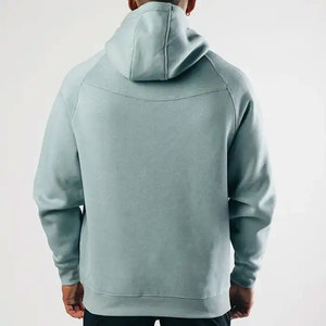 Sweat à capuche de luxe pour homme 100% coton épais, coupe oversize, style streetwear-hip-hop, uni et vierge - Product Image 2