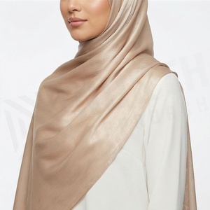 Hiyab de Seda Satinada de Color Sólido para Mujer, Suave al Tacto, para Uso Diario, Pañuelo Étnico de Oriente Medio - Product Image 3