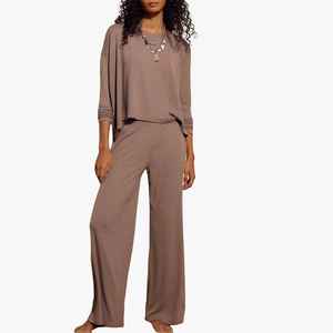 Ensemble décontracté surdimensionné pour femme en polyester/coton doux, toutes saisons, 2 pièces à manches longues - Product Image 6