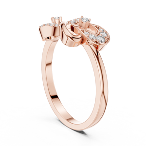 Anillo de Diamantes con Nudo en Oro Rosa para Mujer, Diamante Cultivado en Laboratorio, Halo Infinito, Joyería Nupcial, Regalo, Joyería Fina, Fabricante OEM ODM, Venta al por Mayor - Product Image 2