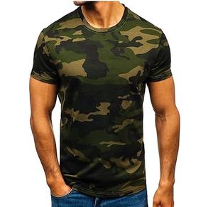 Camisetas de Camuflaje para Hombre, Corte Ajustado, Diseño Deportivo, 100% Algodón, Venta al Por Mayor, Camisetas de Verano Estilo Hip Hop, Transpirables - Product Image 1