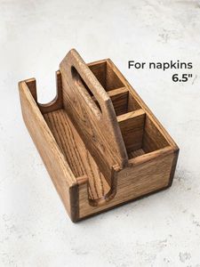 Rectangular Wooden Cutlery <b>Holder</b> <b>With</b> Deep Compartments For Storing <b>Utensils</b> Neatly And Safely - Product Image 4