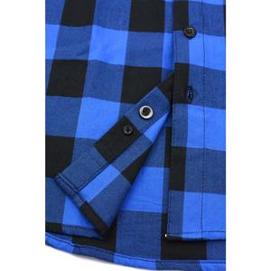 Chemise en flanelle à carreaux bleu et noir personnalisée pour hommes, en coton doux, à carreaux Buffalo, boutonnée, chemise de travail d'hiver, fournisseur en gros - Product Image 6