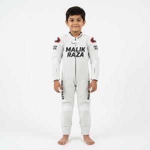 Combinaison de moto en cuir pour enfants sur mesure, fabrication OEM, vente en gros d'équipements de course - Product Image 3