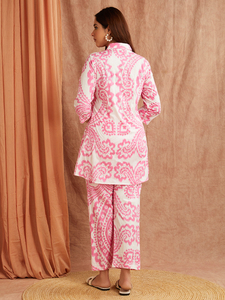 Exclusive Style Polyester Rib Winter Co-Ord <b>Set</b> Women's Casual <b>Top</b> <b>Trouser</b> <b>Set</b> Simple Dresses Wholesale Price - Product Image 2