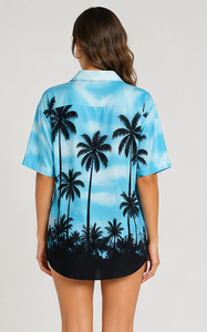 Camisas Hawaianas Personalizadas para Hombre, Camisas de Playa con Estampado Floral Tropical, Manga Corta, Botones, Holgadas, Ropa de Playa para Vacaciones de Verano, Venta al Por Mayor OEM - Product Image 2