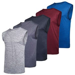 เสื้อกล้ามผู้ชายสีเทาเข้ม ผ้าฝ้าย ยูนิเซ็กส์ แขนกุด สำหรับออกกำลังกาย ใส่ลำลอง รุ่นใหม่ล่าสุด สำหรับผู้ใหญ่ - Product Image 3