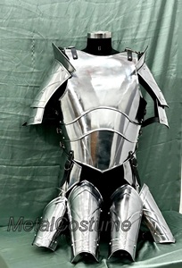Traje de Armadura Medieval para Mujer, Disfraz de Dama Valiente para Torneo de Justa, Traje Metálico para Cosplay - Product Image 3