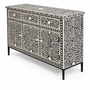 ILAHI's Bone Inlay <b>Drawer</b> Modern Design Agate Detailing <b>Storage</b> Portable Home Furniture - Product Image 1