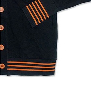 Florida A&M Rattlers Black FAMU V-Neck Cardigan With Embroidered Logo And Orange Buttons Full Sleeve Casual Wear - Product Image 5