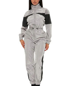 Chaqueta cortavientos transpirable de nailon para mujer, chándal cómodo con cremallera de poliéster/nailon, chándal deportivo para mujer. - Product Image 5