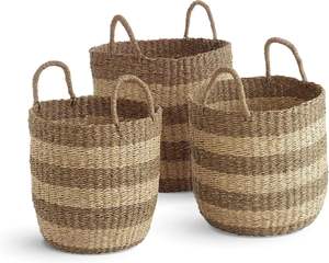 Panier de rangement en jute tissé, grand panier noir naturel tissé à la main, multi-usages pour la lessive, les jouets, les couvertures, le salon - Product Image 6