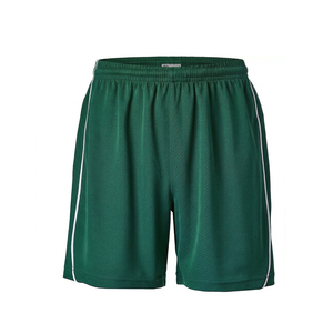 Pantalones Cortos de Fútbol Negros con Logotipo Personalizado, Ribete Blanco en Ambos Lados, Secado Rápido, Transpirables, Tejido de Punto, Cintura con Cordón, Bolsillos, 100% Poliéster - Product Image 5