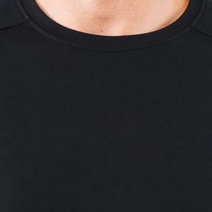<b>Men's</b> Black <b>Scoop</b> <b>Neck</b> T Shirt Premium Cotton Curved Hem Athletic Fit Casual Lifestyle Fashion Sportswear Apparel Top - Product Image 3
