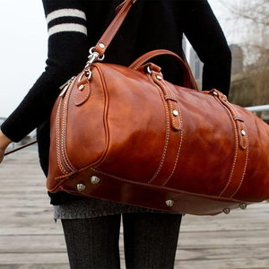 Bolsa de Deporte Unisex de Cuero Genuino Grueso, Marca Mukhab, Nueva, de Alta Calidad, con Cierre de Cremallera, Gran Capacidad, Ligera - Product Image 5
