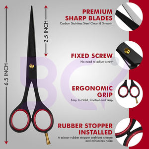 Ciseaux de barbier de qualité supérieure, aspect et toucher agréables, fournisseur avec logo personnalisé, service OEM ODM, durables, légers, sur mesure. - Product Image 6