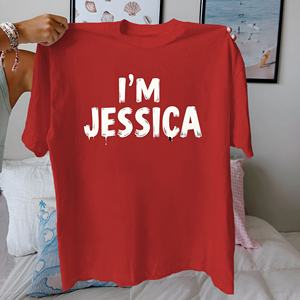 Je suis Jessica style grunge pur coton t-shirt femme coupe confort - Product Image 2