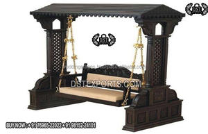 Columpio de madera de teca artesanal de lujo para el hogar Columpio de madera de teca de calidad superior para sala de estar Columpio de madera con acabado de nogal para el hogar Reino Unido - Product Image 5