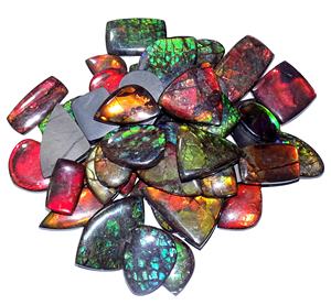 100% naturel Ammolite pierre précieuse en vrac gros Cabochon pierre précieuse en vrac belle pierre précieuse en vrac naturelle pour la fabrication de bijoux - Product Image 1