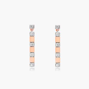 Boucles d'oreilles pendantes Abyss en diamant cultivé en laboratoire, or rose - Product Image 5