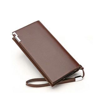 Portefeuille portable en cuir PU pour homme, pochette de voyage avec dragonne, sac à documents pour homme, vente en gros - Product Image 5