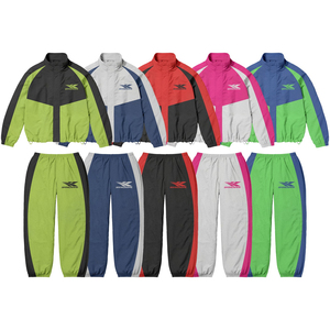 <b>Men</b>’s Color Block Windbreaker Tracksuit Set – <b>Lightweight</b> Streetwear <b>Jacket</b> & Jogger Pants 2 Piece Sportswear Outfit - Product Image 1